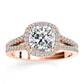 Silene Cushion Diamond Engagement Ring (Lab Grown Igi Cert) rosegold