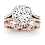Silene Cushion Diamond Bridal Set (Lab Grown Igi Cert) rosegold