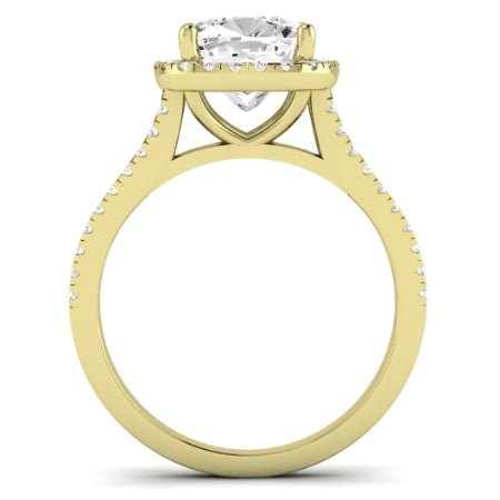 Silene Cushion Moissanite Bridal Set yellowgold