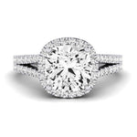 Silene Cushion Moissanite Bridal Set whitegold