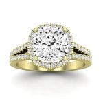 Silene Cushion Moissanite Bridal Set yellowgold
