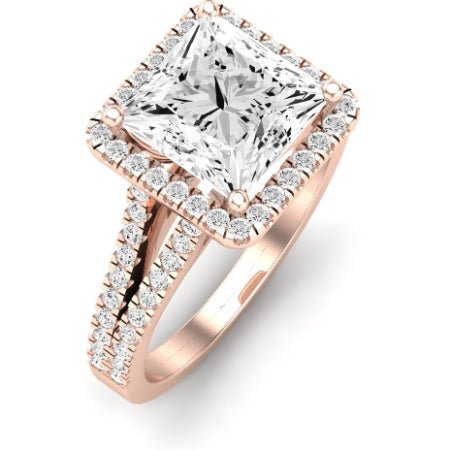 Silene Diamond Matching Band Only ( Engagement Ring Not Included) For Ring With Princess Center rosegold