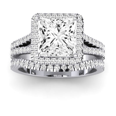 Silene Diamond Matching Band Only ( Engagement Ring Not Included) For Ring With Princess Center whitegold