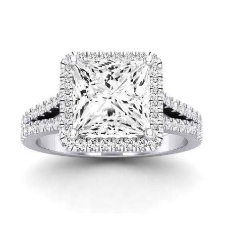 Silene Diamond Matching Band Only ( Engagement Ring Not Included) For Ring With Princess Center whitegold