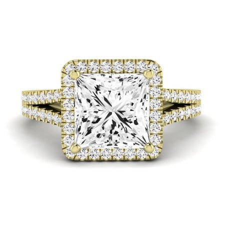 Silene Diamond Matching Band Only ( Engagement Ring Not Included) For Ring With Princess Center yellowgold