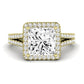 Silene Diamond Matching Band Only ( Engagement Ring Not Included) For Ring With Princess Center yellowgold