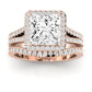 Silene Diamond Matching Band Only ( Engagement Ring Not Included) For Ring With Princess Center rosegold