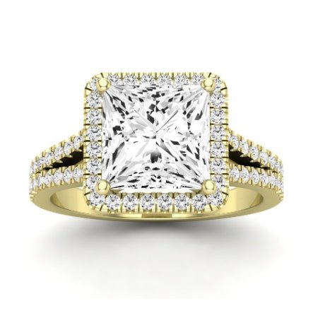 Silene Diamond Matching Band Only ( Engagement Ring Not Included) For Ring With Princess Center yellowgold