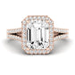 Silene Emerald Diamond Engagement Ring (Lab Grown Igi Cert) rosegold