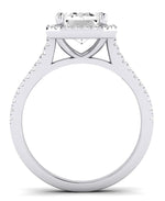 Silene Emerald Diamond Engagement Ring (Lab Grown Igi Cert) whitegold