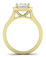 Silene Emerald Moissanite Engagement Ring yellowgold