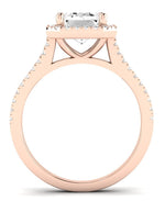 Silene Emerald Moissanite Engagement Ring rosegold