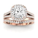 Silene Cushion Diamond Bridal Set (Lab Grown Igi Cert) rosegold