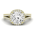 Silene Cushion Diamond Bridal Set (Lab Grown Igi Cert) yellowgold