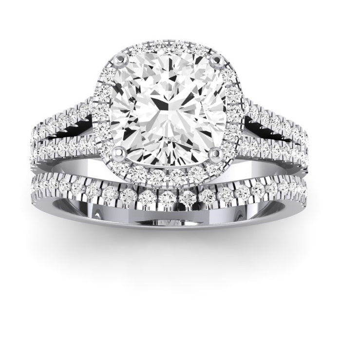 2.00 ct - Silene - GIA Natural Cushion Diamond Bridal Set