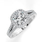 Silene Cushion Diamond Engagement Ring (Lab Grown Igi Cert) whitegold