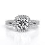 Silene Cushion Diamond Engagement Ring (Lab Grown Igi Cert) whitegold