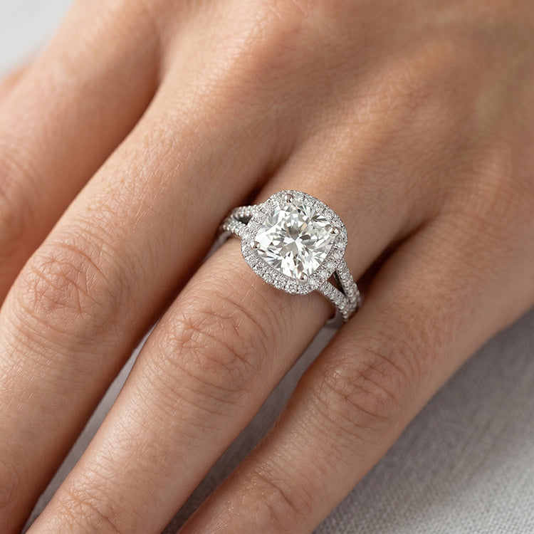 Silene - GIA Natural Cushion Diamond Engagement Ring