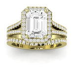 Silene Emerald Diamond Bridal Set (Lab Grown Igi Cert) yellowgold
