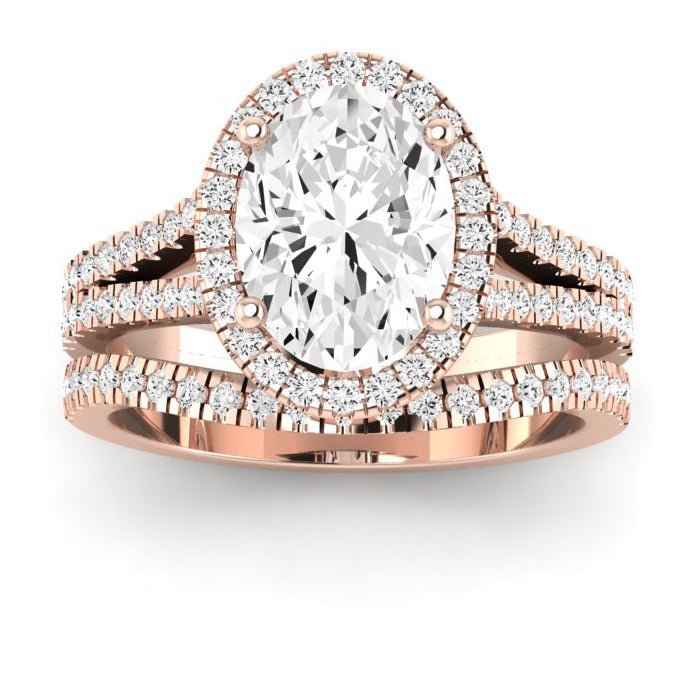 Silene Oval Diamond Bridal Set (Lab Grown Igi Cert) rosegold