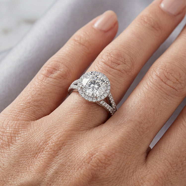 Silene - GIA Natural Round Diamond Engagement Ring