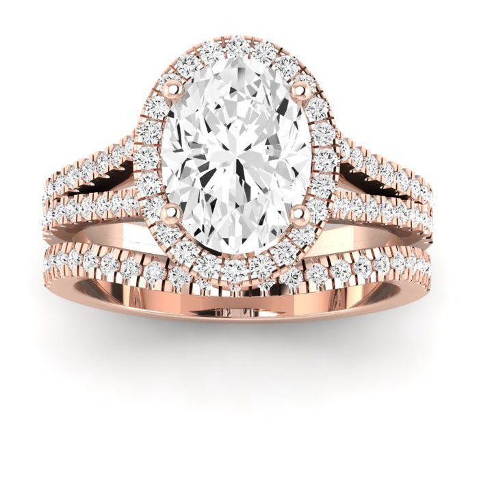 Silene Oval Diamond Bridal Set (Lab Grown Igi Cert) rosegold