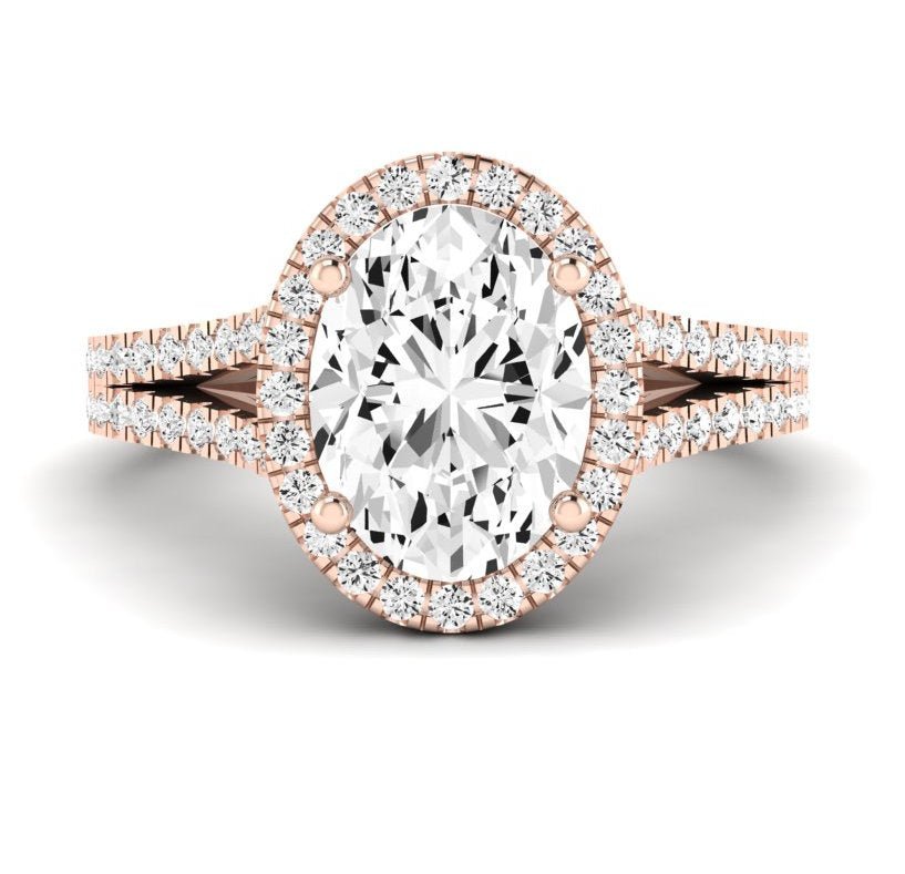 Silene Oval Diamond Engagement Ring (Lab Grown Igi Cert) rosegold