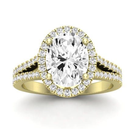 Silene Oval Moissanite Engagement Ring yellowgold