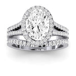 Silene Oval Moissanite Engagement Ring whitegold
