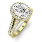 Silene Oval Moissanite Engagement Ring yellowgold