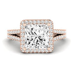 Silene Princess Moissanite Bridal Set rosegold