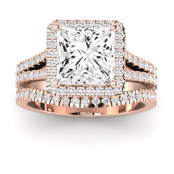 Silene Princess Moissanite Bridal Set rosegold