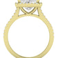 Silene Princess Moissanite Engagement Ring yellowgold