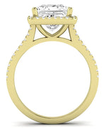 Silene Princess Moissanite Engagement Ring yellowgold