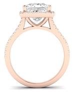Silene Princess Moissanite Engagement Ring rosegold
