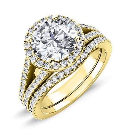 Silene Round Diamond Bridal Set (Lab Grown Igi Cert) yellowgold