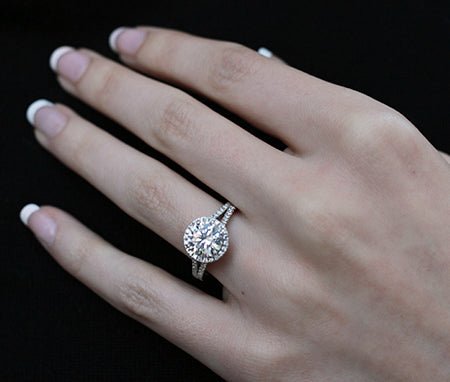 Silene Round Diamond Engagement Ring (Lab Grown Igi Cert) whitegold