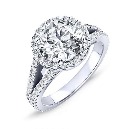 Silene Round Moissanite Bridal Set whitegold