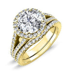 Silene Round Moissanite Bridal Set yellowgold