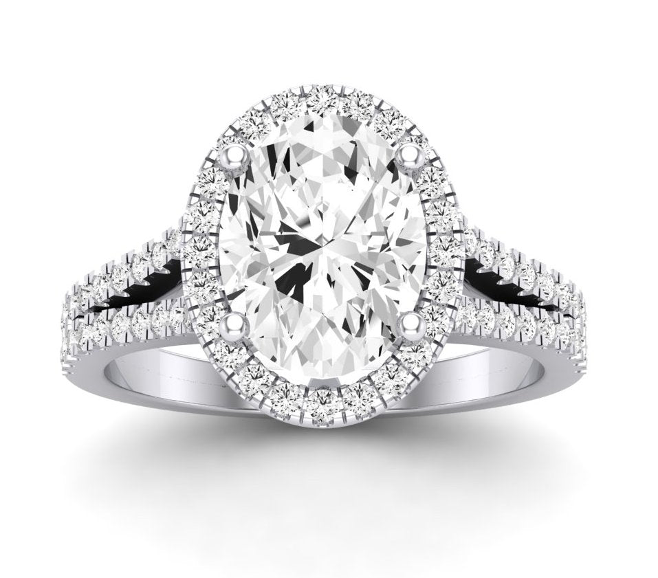 Silene Oval Diamond Engagement Ring (Lab Grown Igi Cert) whitegold