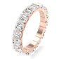 Silk Emerald Cut Diamond Eternity Band (Clarity Enhanced) rosegold