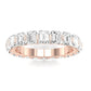 Silk Emerald Cut Diamond Eternity Band (Clarity Enhanced) rosegold