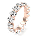 Silk Oval Cut Diamond Eternity Band (Clarity Enhanced) rosegold