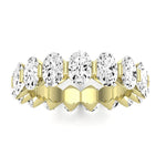 Silk Oval Cut Diamond Eternity Band (Clarity Enhanced) yellowgold