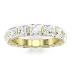 Silk Princess Cut Diamond Eternity Band (Clarity Enhanced) yellowgold