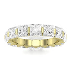 Silk Princess Cut Diamond Eternity Band (Clarity Enhanced) yellowgold