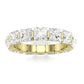 Silk Princess Cut Moissanite Eternity Band yellowgold