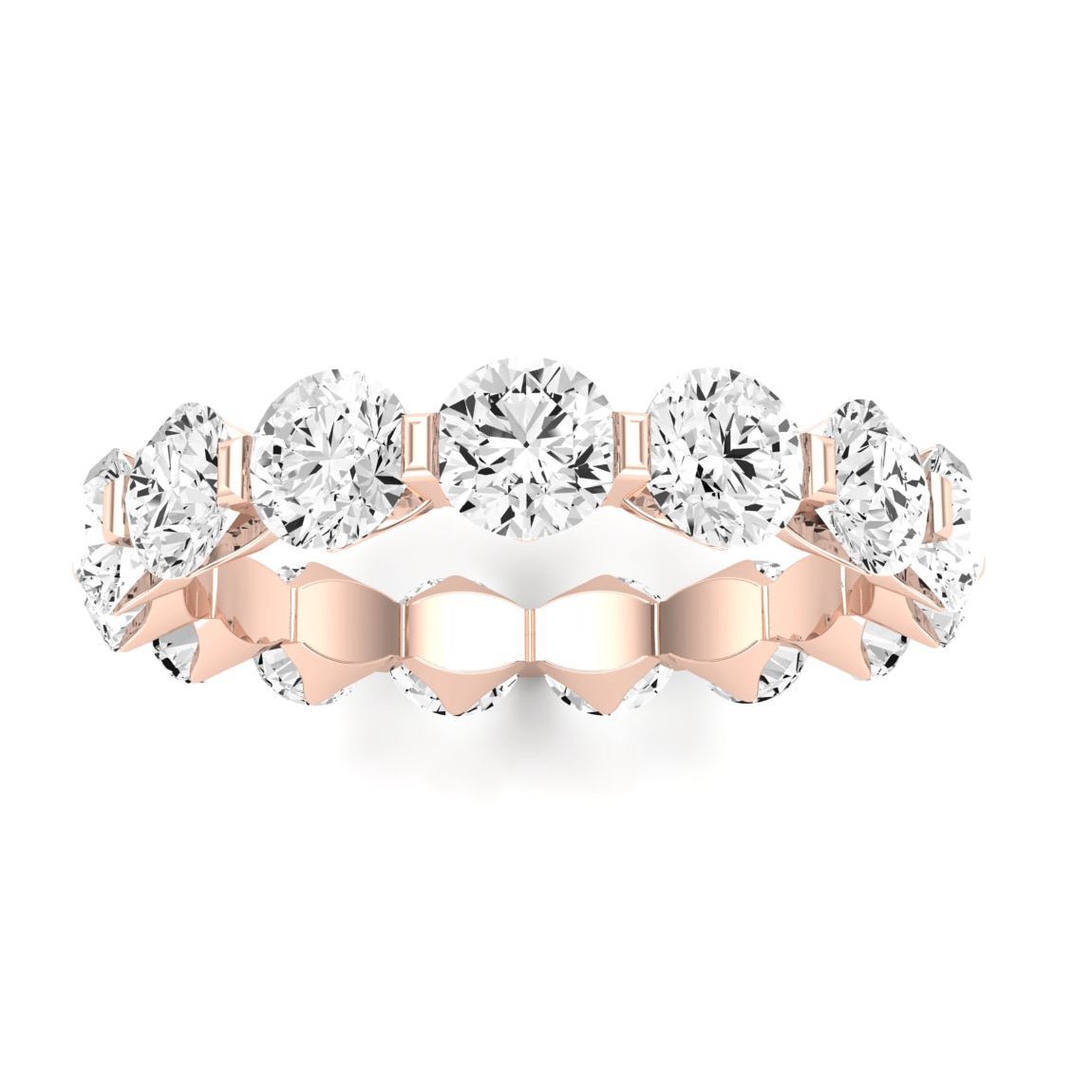 Silk Round Cut Diamond Eternity Band (Clarity Enhanced) rosegold