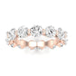 Silk Round Cut Moissanite Eternity Band rosegold