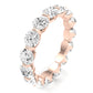 Silk Round Cut Moissanite Eternity Band rosegold